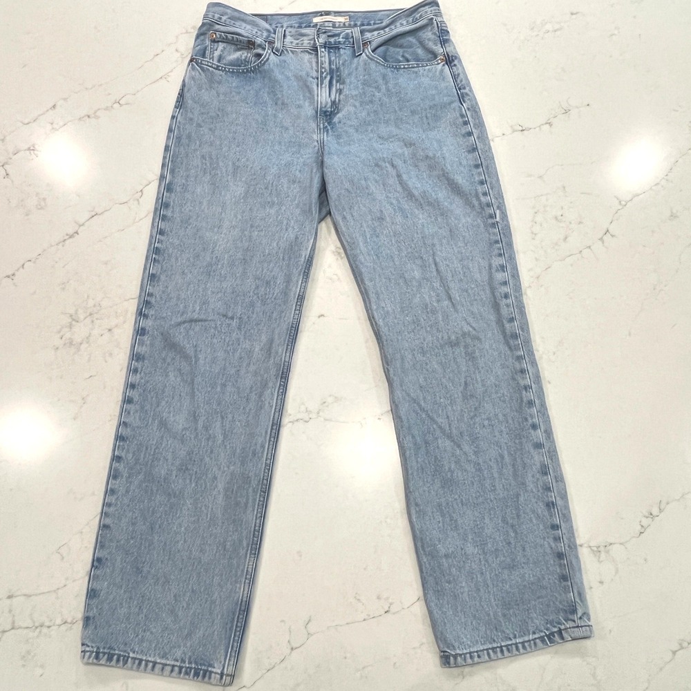 Levis Low Pro Straight Jeans Womens 30 x31 Light Wash Blue Cotton Retro Denim